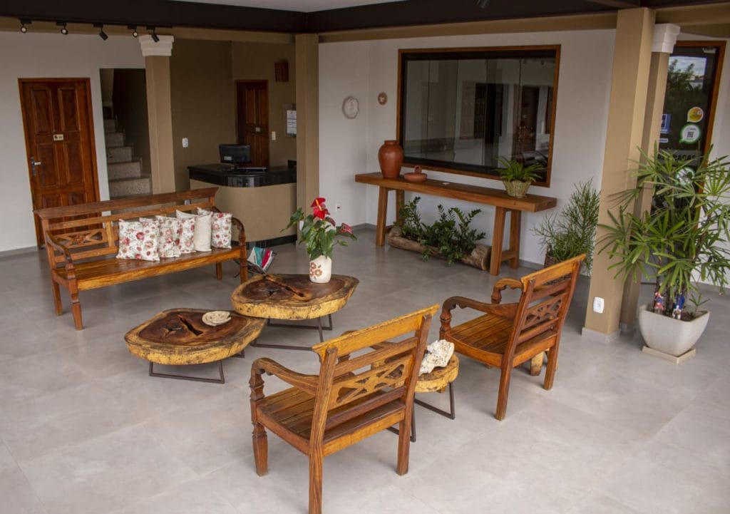 Mesas decoração Pousada das Araras de Araçuaí